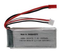 Vhbw Batterie Compatible Avec Bec Connecteur Pour Modéle Rc Par Ex. Voiture De Course Avion (1600mah, 7,4v, Li-Polymère, 78 X 34 X 20 Mm)-Vhbw