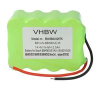 vhbw Batterie compatible avec Bosch Move BBHMOVE2N/01, BBHMOVE3/01, BBHMOVE3/03, BBHMOVE3AU/03 aspirateur (2500mAh, 14,4V, NiMH)