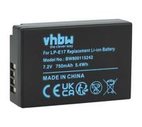 vhbw Batterie Compatible avec Canon EOS Kiss X8i, 8000D, 800D, 250D, 77D, Kiss X10, 750D, 850D, 200D, 760D Appareil Photo (750mAh, 7,2V, Li-ION)