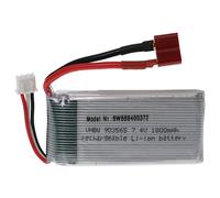 Vhbw Batterie Compatible Avec Connecteur T Pour Modéle Rc Par Ex. Voiture De Course, Avion (1800mah, 7,4v, Li-Polymère, 74 X 35 X 18 Mm)-Vhbw