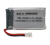 Vhbw Batterie Compatible Avec Connecteur Xh2.54 Pour Modéle Rc Par Ex. Voiture De Course, Avion (1100mah, 3,7v, Li-Polymère, 53 X 30 X 10 Mm)-Vhbw