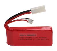 Vhbw Batterie Compatible Avec El-2p (M) Connecteur Pour Modéle Rc Par Ex. Voiture De Course, Avion (2000mah, 7,4v, Li-Polymère, 80 X 34 X 19 Mm)-Vhbw