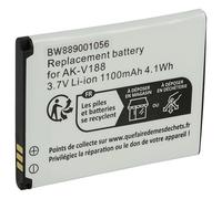 vhbw Batterie Compatible avec Emporia Touch Smart, Touch Smart 2, Touchsmart 3, Touchsmart 1 téléphone Portable (1100mAh, 3,7V, Li-ION)