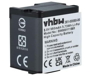 vhbw Batterie compatible avec Garmin Virb X | X compact, XE caméra vidéo caméscope (980mAh, 3,8V, Li-polymère)