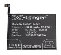 vhbw Batterie Compatible avec Huawei P10 Standard Edition, VTR-AL00, VTR-L09, VTR-L29 téléphone Portable (3200mAh, 3,82V, Li-polymère)