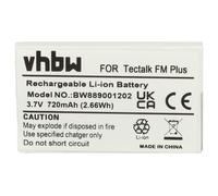 vhbw Batterie compatible avec Intek T60 appareils radio avec radio FM (720mAh, 3,7V, Li-ion)