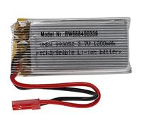 vhbw Batterie Compatible avec JST connecteur pour modéle RC par ex. Voiture de Course, Avion (1200mAh, 3,7V, Li-polymère, 56 x 29 x 10 mm)