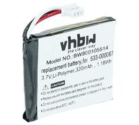 vhbw Batterie Compatible avec Logitech H820e, H800, H820 Casque Audio, écouteurs sans Fil (230mAh, 3,7V, Li-polymère)