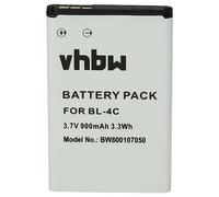 vhbw Batterie Compatible avec MaxCom MM460, MM460BB, MM461, MM461BB, MM462, MM462BB, MM560 Smartphone (900mAh, 3,7V, Li-ION)