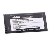 vhbw 1x Batterie Compatible avec Microsoft Lumia 738, 735, 730, 550, 735 Dual SIM, 730 Dual SIM téléphone Portable (1500mAh, 3,8V, Li-ION)