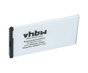 vhbw Batterie Compatible avec Microsoft/Nokia RM-1072, RM-1073 téléphone Portable (2600mAh, 3,8V, Li-ION)