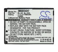 vhbw Batterie Compatible avec Nokia 6125, 6131, 2760, 6111, 2630, 5000, 1606, 2505, 2660, 3606 téléphone Portable (800mAh, 3,7V, Li-ION)