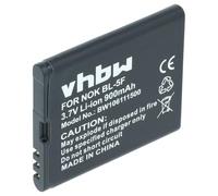 vhbw Batterie Compatible avec Nokia 6210 Navigator, 6290, 6710 Navigator, C5-SCDMA, E65, N93i, N95 Smartphone (900mAh, 3,7V, Li-ION)