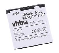 vhbw Batterie Compatible avec Nokia 7379, 7390, 8600, 8600 Luna, 6500 Slide téléphone Portable (900mAh, 3,7V, Li-ION)