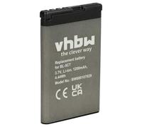 vhbw 1x Batterie Remplacement pour Nokia BL-5CT pour téléphone Portable (1200mAh, 3,7V, Li-ION)