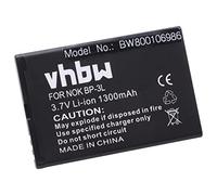 vhbw Batterie Compatible avec Nokia Lumia 610, 710, 505, 510 téléphone Portable (1300mAh, 3,7V, Li-ION)
