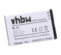Batterie Li-ION 1350mAh (3.7V) vhbw pour téléphone Portable Smartphone Nokia N900, Rock, X1-01, X6 comme BL-5J.