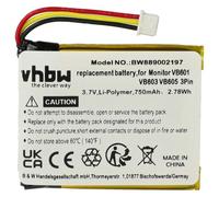 vhbw Batterie compatible avec Nwouiiay moniteur bébé, babyphone (750mAh, 3,7V, Li-polymère)