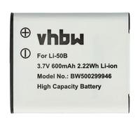 vhbw batterie compatible avec Olympus Stylus Smart / VR-Serie VR-340, VR-350, VR-360 appareil photo DSLR (600mAh, 3,6V, Li-Ion)