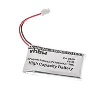 vhbw Batterie Compatible avec Plantronics CS65, W710 Casque Audio, écouteurs sans Fil (300mAh, 3,7V, Li-ION)