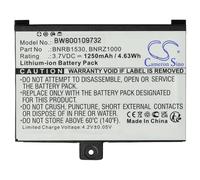 vhbw Batterie Compatible avec Pocketbook Pro 612, 902, 912, 903, 920, 603, 602 liseuse e-Book Reader (1250mAh, 3,7V, Li-ION)