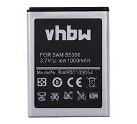 vhbw Batterie Compatible avec Samsung Galaxy GT-6102, GT-B5510, GT-S5300, GT-S5301, GT-S5360 Smartphone (1000mAh, 3,7V, Li-ION)