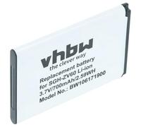 vhbw Batterie Compatible avec Samsung S3650 Corby, S3650, S3370, REX90s, S3370 Corby 3G, Rex 90, S3830 téléphone Portable (700mAh, 3,7V, Li-ION)