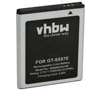 vhbw Batterie Compatible avec Samsung Wave 575 GT-S5750E, 578 GT-S5780, 723 GT-S7230, 723 téléphone Portable (1300mAh, 3,7V, Li-ION)