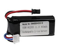 vhbw Batterie Compatible avec SM-2P connecteur pour modéle RC par ex. Voiture de Course Avion (800mAh, 11,1V, Li-polymère, 65 x 25 x 23 mm)