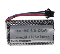 Vhbw Batterie Compatible Avec Sm-3p Connecteur Pour Modéle Rc Par Ex. Voiture De Course Avion (1300mah, 7,4v, Li-Ion, 69 X 37 X 19 Mm)-Vhbw