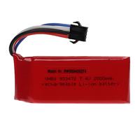 Vhbw Batterie Compatible Avec Sm Connecteur Pour Modéle Rc Par Ex. Voiture De Course, Avion (2000mah, 7,4v, Li-Polymère, 84 X 34 X 19,5 Mm)-Vhbw