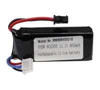 Vhbw Batterie Compatible Avec Sm Connecteur Pour Modéle Rc Par Ex. Voiture De Course, Avion (800mah, 11,1v, Li-Polymère, 65 X 25 X 23 Mm)-Vhbw