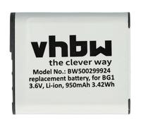 vhbw Batterie Compatible avec Sony Cybershot DSC-H90, DSC-HX10, DSC-HX10V, DSC-HX20, DSC-HX20V, DSC-HX20VB Appareil Photo (950mAh, 3,6V, Li-ION)