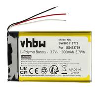 vhbw Batterie Compatible avec Sony Walkman NWZ-ZX1 Lecteur de Musique MP3 (1000mAh, 3,7V, Li-polymère)