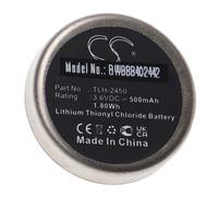 vhbw Batterie compatible avec Testo 184-T4 outil de mesure (500mAh, 3,6V, Li-SOCl2)