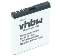 vhbw Batterie Remplacement pour Nokia BL-6F pour Smartphone (1000mAh, 3,7V, Li-ION)