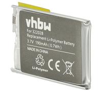 vhbw Batterie Compatible avec Tomtom Runner Cardio, Multisport smartwatch Montre connectée Bracelet Fitness (190mAh, 3,7V, Li-polymère)
