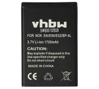 vhbw Batterie Compatible avec Vertu Constellation Quest téléphone Portable (1700mAh, 3,7V, Li-ION)