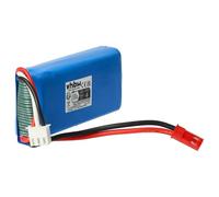 vhbw Batterie Compatible avec Wltoys V666, V353B, V323, V262, V912 Drone (1200mAh, 7,4V, Li-ION)