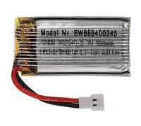 vhbw Batterie Compatible avec XH 2.54 2P connecteur pour modéle RC par ex. Voiture de Course Avion (550mAh, 3,7V, Li-polymère, 42 x 22 x 10 mm)