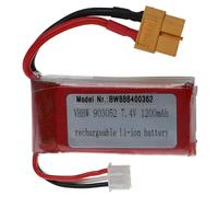 Vhbw Batterie Compatible Avec Xt60 Connecteur Pour Modéle Rc Par Ex. Voiture De Course, Avion (1200mah, 7,4v, Li-Polymère, 63 X 29 X 20 Mm)-Vhbw