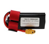 Vhbw Batterie Compatible Avec Xt60 Connecteur Pour Modéle Rc Par Ex. Voiture De Course, Avion (1500mah, 7,4v, Li-Polymère, 72 X 37 X 19,5 Mm)-Vhbw
