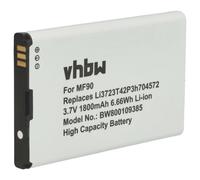 vhbw Batterie compatible avec ZTE FALCON Z-917, FALCON Z-917 4G LTE, MF275, MF275 TURBO HUB routeur modem hotspots (1800mAh, 3,7V, Li-ion)