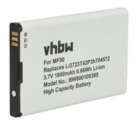 vhbw Li-Ion Batterie 1800mAh (3.7V) pour routeur mobile borne Wi-Fi Huawei ZTE MF90, MF91 comme Li3723T42P3h704572.