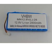 vhbw Batterie Li-Ion 2800mAh (12.8V) pour aspirateur robot Home Cleaner compatible avec Moneual Rydis H65, H67, H67 Pro, H68 Pro