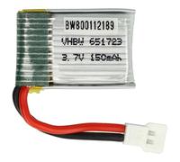 vhbw Batterie pour modéle RC par ex. Voiture de Course Avion (150mAh, 3,7V, Li-polymère, 25 x 17,5 x 7,6 mm, Walkera à 2 Broches)