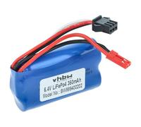 vhbw Batterie pour modéle RC par ex. Voiture de Course Avion (350mAh, 6,4V, Li-ION, 55 x 39 x 17 mm, Bec)