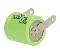 vhbw Batterie Remplacement pour 1/3AA pour modéle RC (250mAh, 1,2V, NiMH, Vert, avec cosse à souder (U))