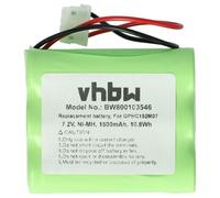 vhbw Batterie remplacement pour AEG GPHC152M07 pour robot électroménager (1500mAh, 7,2V, NiMH)