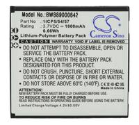 vhbw Batterie remplacement pour Angelcare 1ICP5/54/57 pour moniteur bébé, babyphone (1800mAh, 3,7V, Li-polymère)